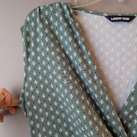 Lands' End Green Polka Dot Dress - Picture 4 of 11